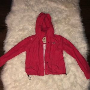 Pink Hollister Rain Jacket